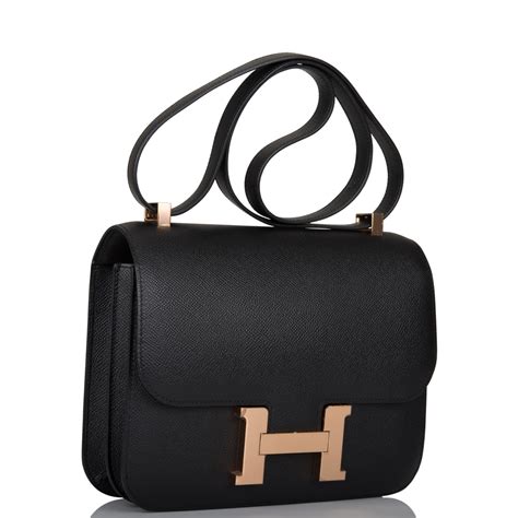 hermes black constance bag